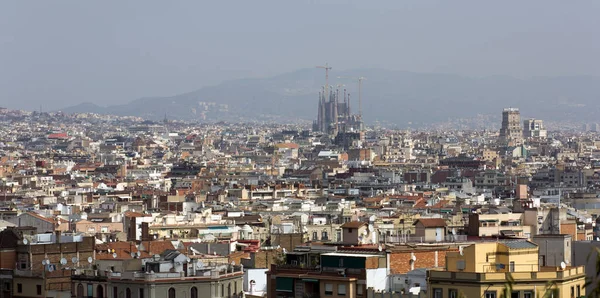 Vista Aérea Barcelona Desde Altura Ciudad Génova Italia —  Fotos de Stock