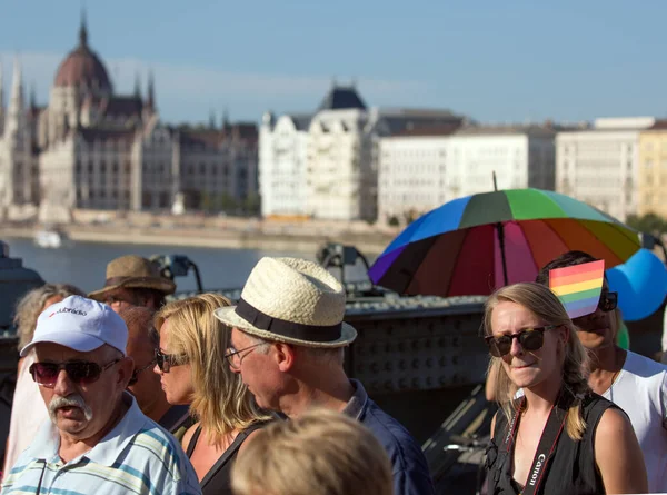 Budapest Hungría Julio Veintena Participaron Personas Identificadas Desfile Del Orgullo —  Fotos de Stock