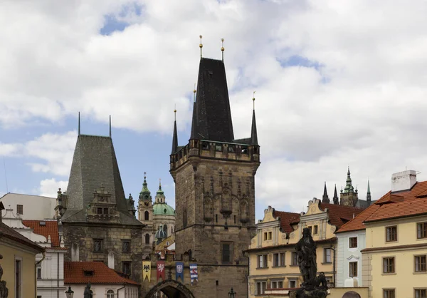 Widok Stary Ratusz Mostem Charlesa Miasto Praga — Zdjęcie stockowe