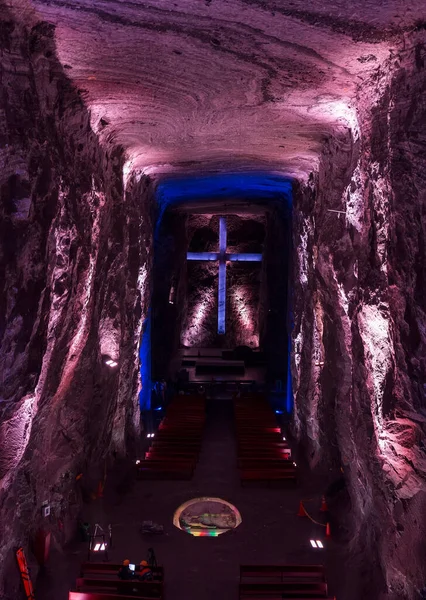 Zipaquira Colombia Octubre 2015 Capilla Catedral Sal Subterránea Zipaquira Construida —  Fotos de Stock