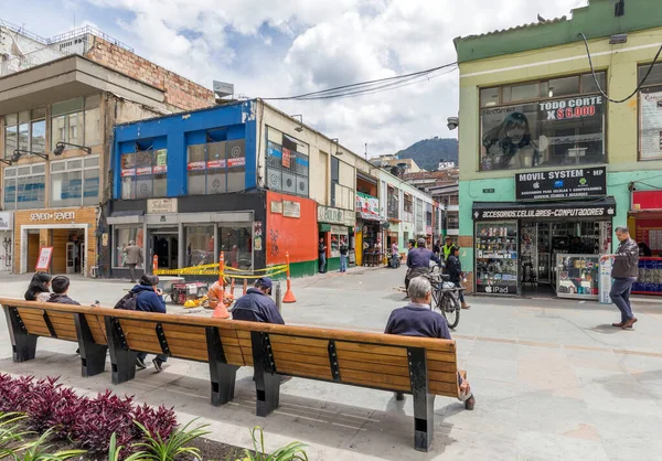 2015 Bogota Colombia October 2015 Unidentified People Walking Disctrict Candelaria — 스톡 사진