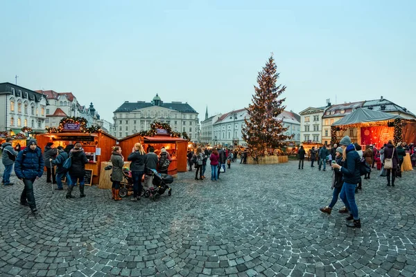 Mercado Natal Cidade Europeia — Fotografia de Stock