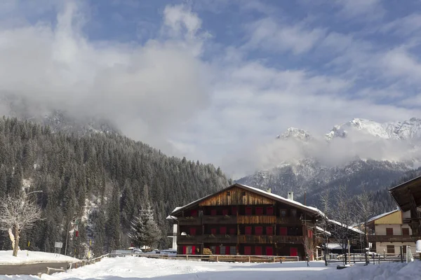 Paisagem Inverno Com Árvores Cobertas Neve — Fotografia de Stock