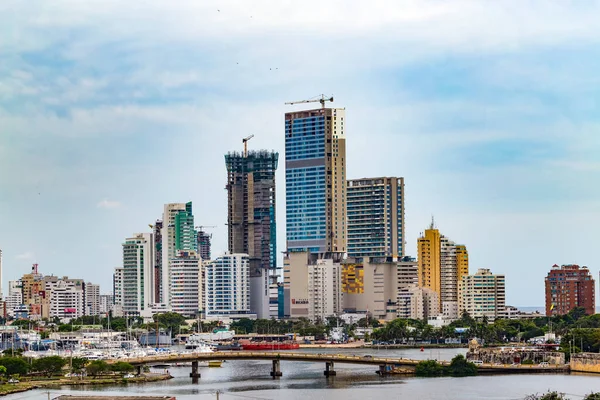 Cartagena Colômbia Outubro 2015 Nova Parte Cartagena Quinta Maior Cidade — Fotografia de Stock