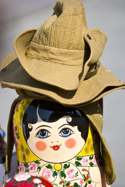Una Mujer Con Sombrero Bufanda — Foto de Stock