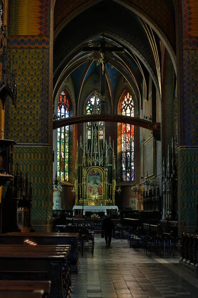 Interieur Van Oude Christelijke Kerk — Stockfoto