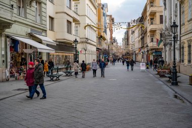 İsveç 'teki Stockholm şehrinin sokak manzarası