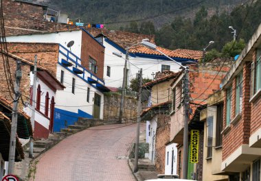 SALENTO, KOLOMBIA - 25 Ekim 2015: Salento, Kolombiya 'nın Zona Cafetera bölgesinde, Quindaiao departmanında küçük sakin bir kasaba. 