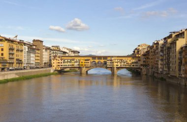Floransa, İtalya 'da Ponte vecchio manzarası