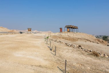 JERICHO, PALESTINE - 2 Ocak 2013 'te Jericho, Filistin' de olduğu gibi şehrin antik kalıntıları. Jericho dünyanın en eski şehridir..