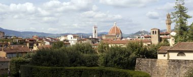 İtalya 'nın Bergamo şehrinin manzarası