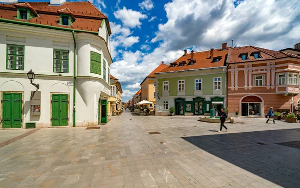 Gyor Czerwca 2020 Centrum Gyor Węgry Gyor Piękne Barokowe Stare — Zdjęcie stockowe