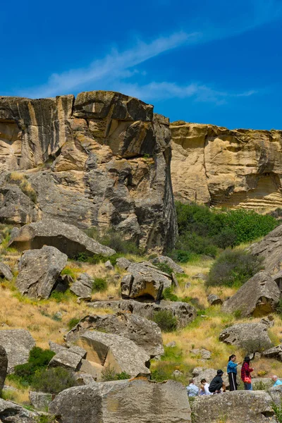 Rotsformaties Nationaal Park Gobustan Azerbeidzjan — Stockfoto