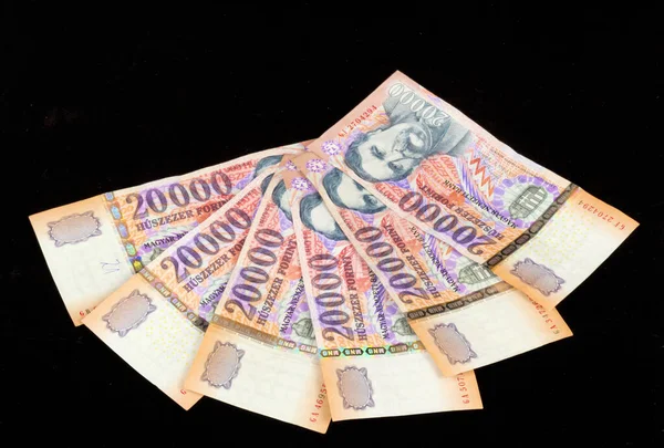Peníze Bankovky Černém Pozadí — Stock fotografie