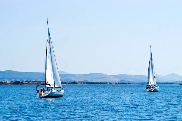Hvar Kroatien Mai Unbekannte Nehmen Internationalen Segelwettbewerb Republic Cup Auf — Stockfoto