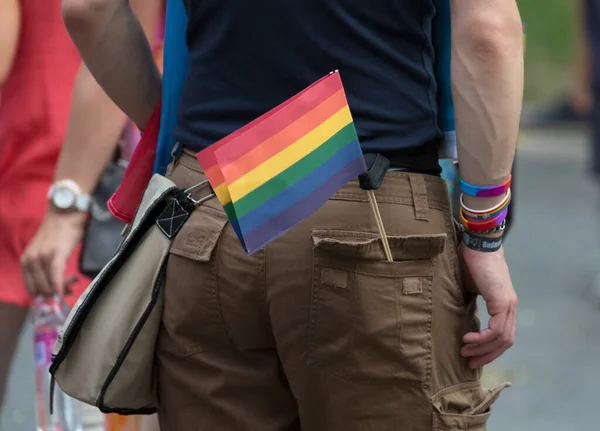 Budapest Ungarn Juli Unbekannte Haben Den Budapest Gay Pride Parade — Stockfoto