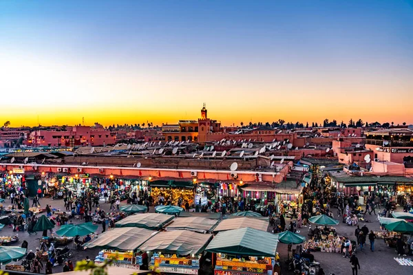 Aerial View City Marocco Sunset — Stock Photo, Image