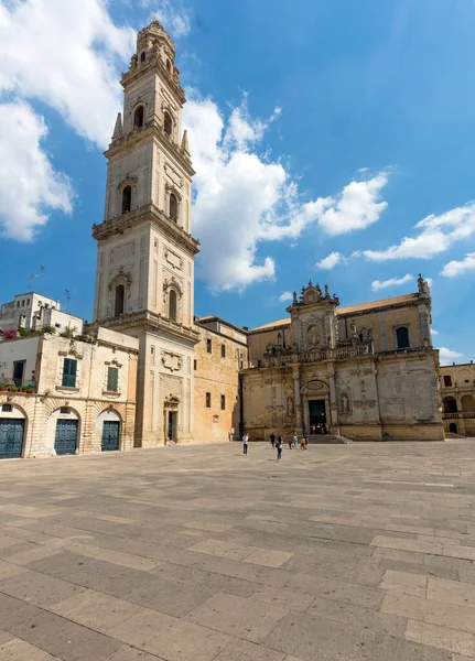 Καθεδρικός Ναός Του Lecce Αριστούργημα Της Μπαρόκ Τέχνης Στην Πούλια — Φωτογραφία Αρχείου