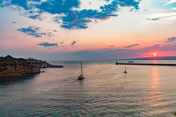 Puesta Sol Mar — Foto de Stock