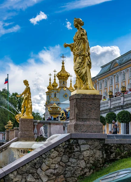 Petersburg Russland August 2018 Das Gelände Von Schloss Peterhof Unesco — Stockfoto