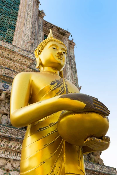 Bangkok Tayland Daki Wat Phra Mahathat Deki Altın Buda Heykeli — Stok fotoğraf