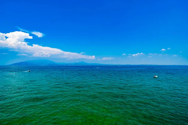 Красивый Вид Море Лодки — стоковое фото