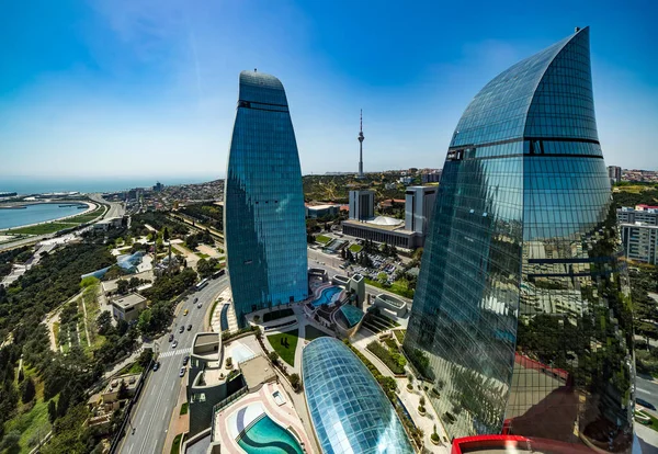 Baku Azerbajdzjan Maj 2019 Utsikt Över Baku Azerbajdzjan — Stockfoto