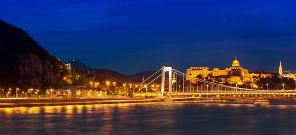 Vista Del Famoso Ponte Dom Luis Budapest Notte — Foto Stock