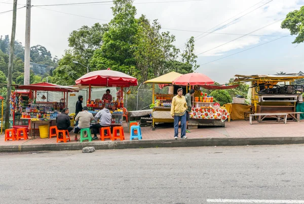 2015 Bogota Colombia October 2015 Vendors Base Montserrate Hill 아메리카에서 — 스톡 사진