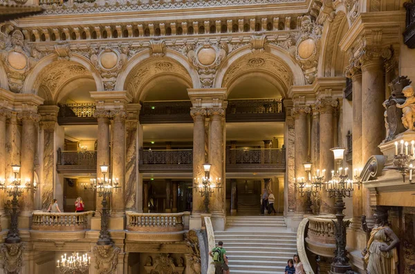 Paris Lipiec Wnętrze Opery Paryskiej Pałac Garnier Pokazano Lipca 2014 — Zdjęcie stockowe