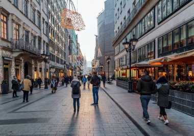 İsveç 'teki Stockholm şehrinin sokak manzarası