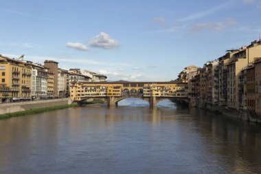 Floransa, İtalya 'da Ponte vecchio manzarası