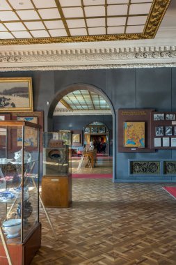 GORI, GEORGIA - 21 Ekim 2014: Stalin 'in doğduğu yer olan Gori' deki Joseph Stalin Müzesi. Joseph Stalin 1920 'lerden 1953' e kadar Sovyetler Birliği 'nin lideriydi..