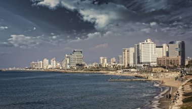 İsrail 'deki tel-aviv şehri manzarası