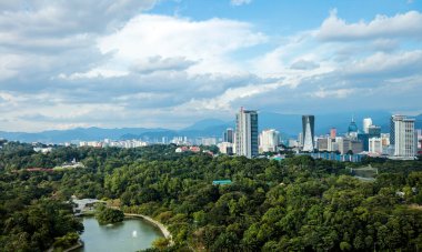 Tayland 'daki Bangkok şehrinin hava manzarası