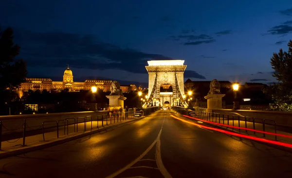 Visão Noturna Cidade Budapest — Fotografia de Stock