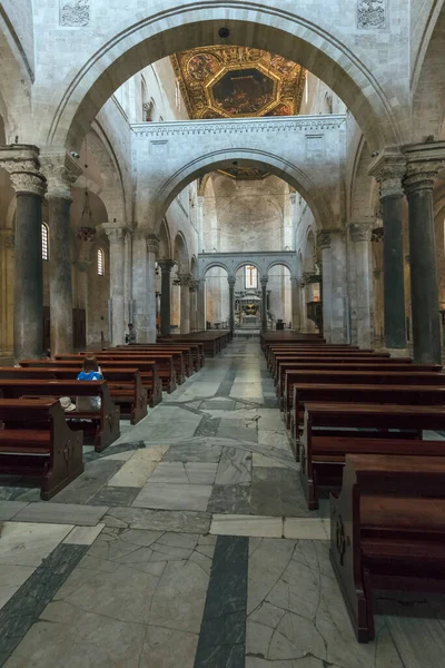 Bari Italy June 2017 Interior Basilica Saint Nicholas Built 1087 — Stock Photo, Image