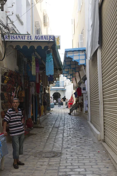 Rua Típica Cidade Santorini — Fotografia de Stock