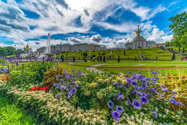 Petersburg Ρωσια Αυγουστου 2018 Χώροι Του Peterhof Palace Μνημείο Παγκόσμιας — Φωτογραφία Αρχείου