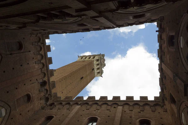 Utsikt Över Det Gamla Slottet Staden Siena Italien — Stockfoto