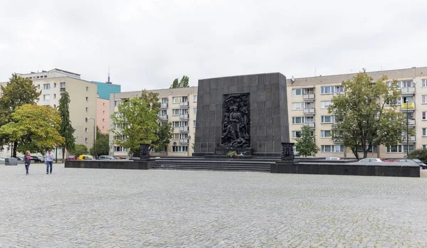 Старый Памятник Площади Гданьске Польша — стоковое фото