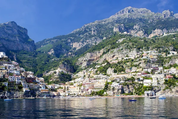 Widok Wybrzeże Amalfi Włoszech — Zdjęcie stockowe