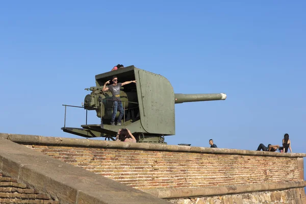 Old Military Gun Roof Fortress — Stock Photo, Image