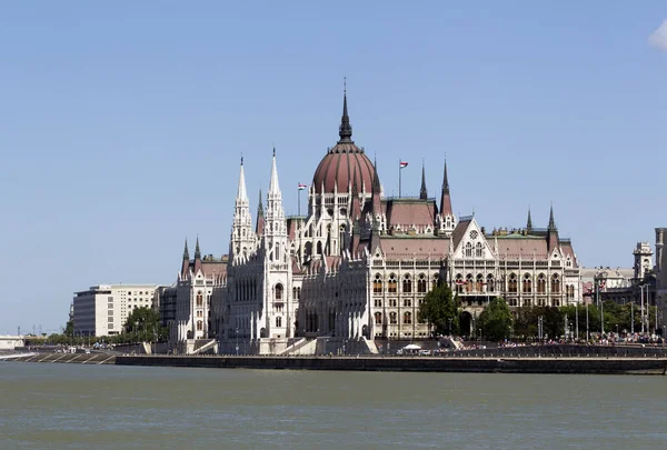 Kilátás Magyar Parlament Épületére Budapest Magyar — Stock Fotó