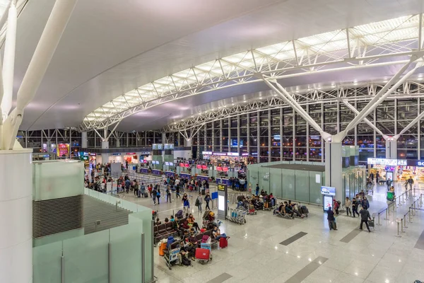Interior Moderno Terminal Aeroportuário — Fotografia de Stock