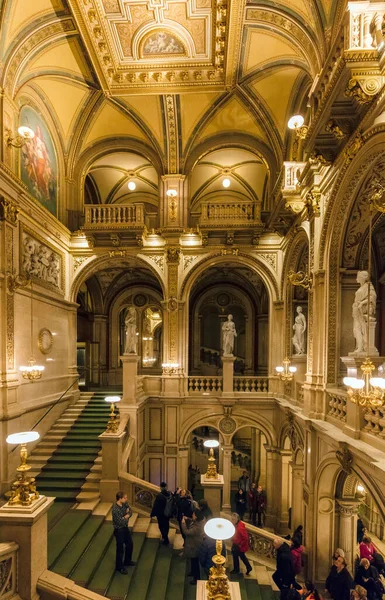 Wiedeń Austria Listopad 2016 Wnętrze Opery Narodowej Wiedniu Wiener Staatsoper — Zdjęcie stockowe