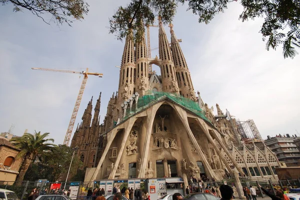 Över Katedralen Barcelona Spanien — Stockfoto