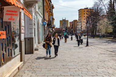 Slovakya 'nın Kosice kentinin sokak manzarası