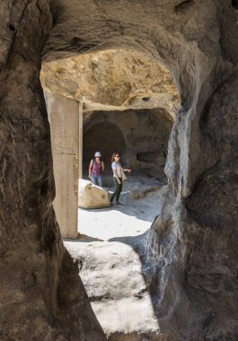 Gürcistan, Gori yakınlarındaki Uplistsikhe mağara kasabası harabeleri.