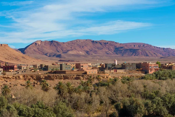 Stad Met Traditionele Architectuur Woestijn Van Marokko — Stockfoto